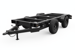 Remorque plate pour tiny house - vue avant