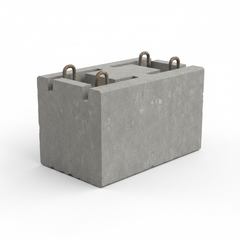 Plot béton pour conteneur - vue en angle