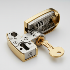 Cadenas de sécurité - gros plan du mécanisme