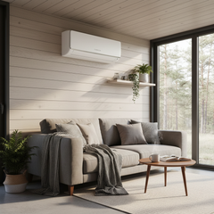 Climatiseur mini-split installé dans une tiny house