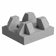 Plot béton pour conteneur - vue en angle