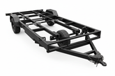 Remorque plate pour tiny house - vue avant