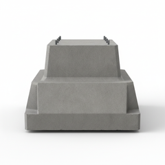 Plot béton pour conteneur - vue de face