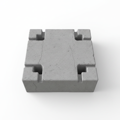 Plot béton pour conteneur - vue du dessus