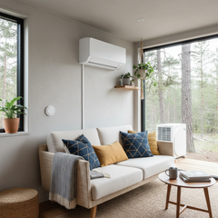 Climatiseur mini-split installé dans une tiny house