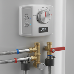 Chauffe-eau - gros plan panneau de contrôle