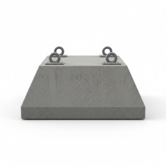 Plot béton pour conteneur - vue de face