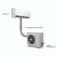 Climatiseur mini-split - système complet