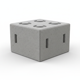 Plot béton pour conteneur - vue de face