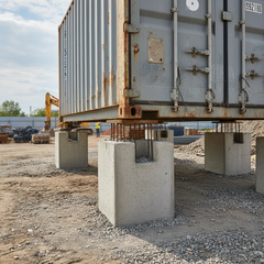 Plot béton - installation sous conteneur