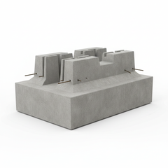 Plot béton pour conteneur - vue en angle