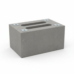 Plot béton pour conteneur - vue de face