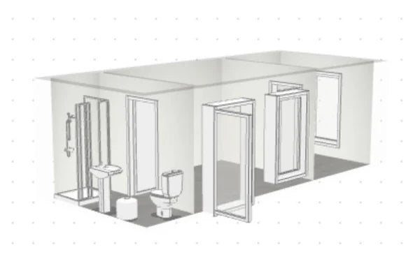 Bureau mobile 4 saisons – 40 x 8 pi – Double vitrage – Salle de bain intégrée