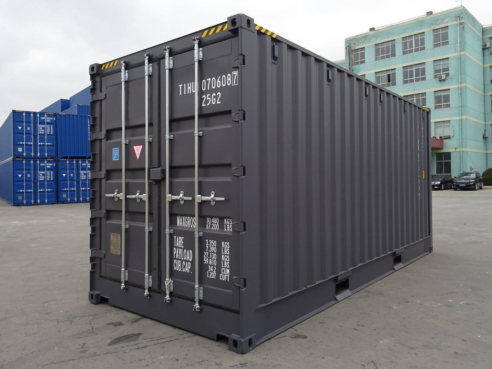 Container 20 Pieds Open Side Neuf - Accès Facile et Spacieux pour Stockage et Transport Gris