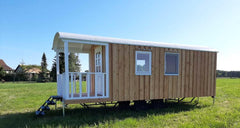 Unité mobile 4 saisons sur remorque – 30 x 10 pi avec auvent intégré