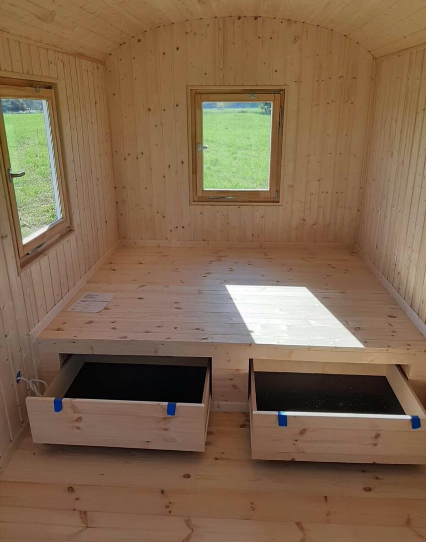 Unité mobile 4 saisons sur remorque – 30 x 10 pi avec auvent intégré