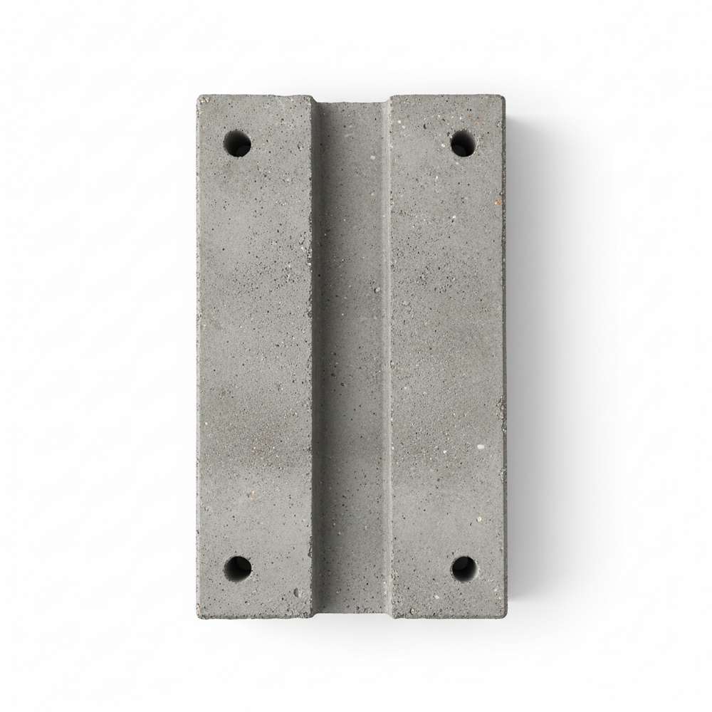 Plot béton pour conteneur - vue du dessus