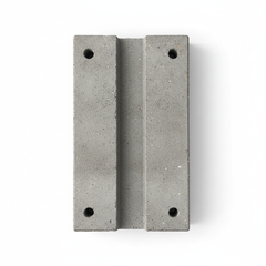 Plot béton pour conteneur - vue du dessus