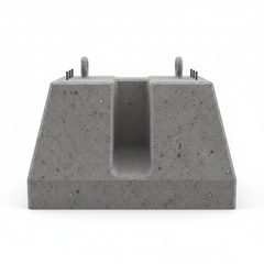 Plot béton pour conteneur - vue de face