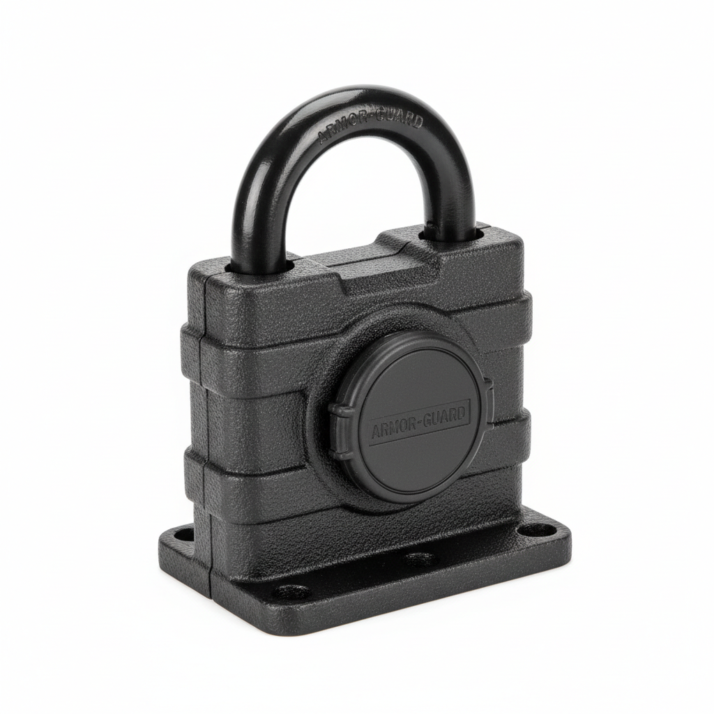 Cadenas de sécurité pour conteneur - vue de côté