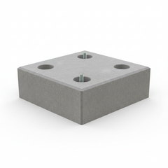 Plot béton pour conteneur - vue de face