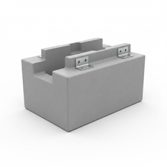 Plot béton pour conteneur - vue en angle