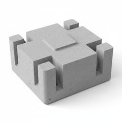 Plot béton pour conteneur - vue du dessus