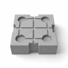 Plot béton pour conteneur - vue du dessus