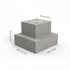 Plot béton pour conteneur - vue en angle