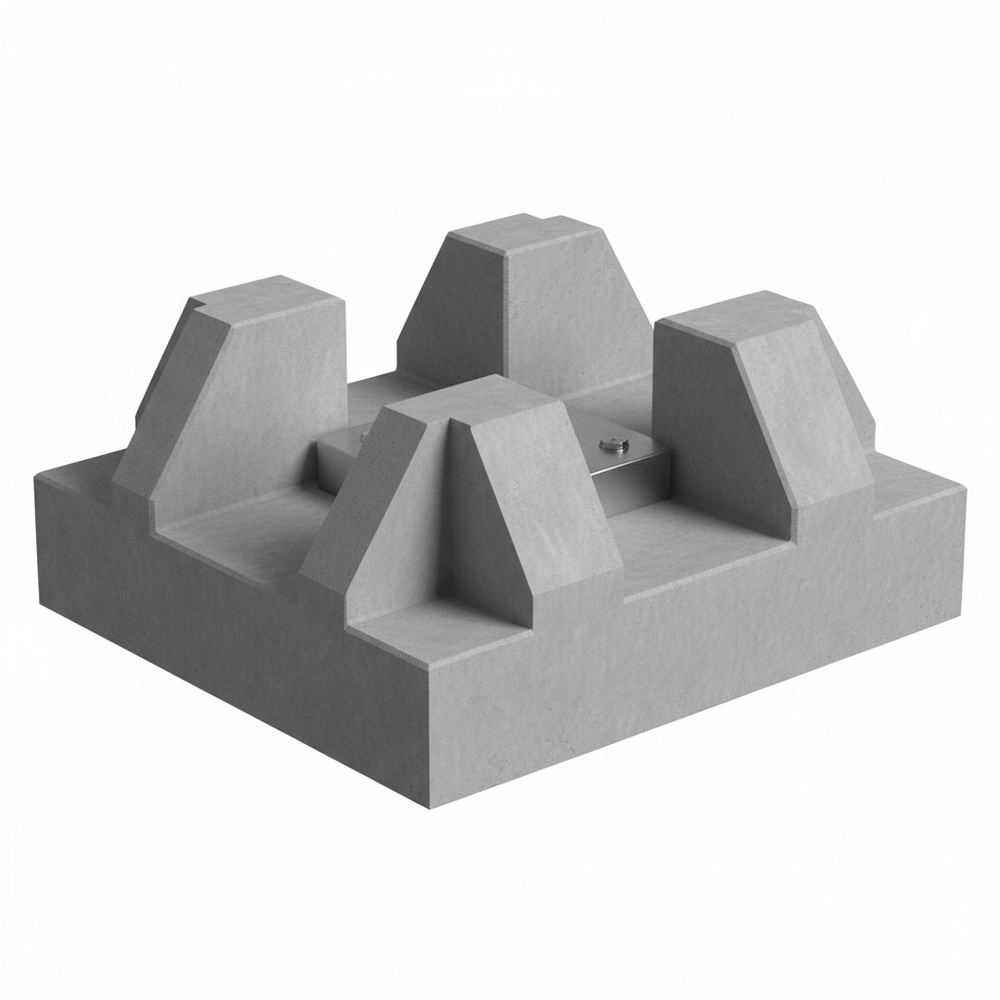 Plot béton pour conteneur - vue en angle