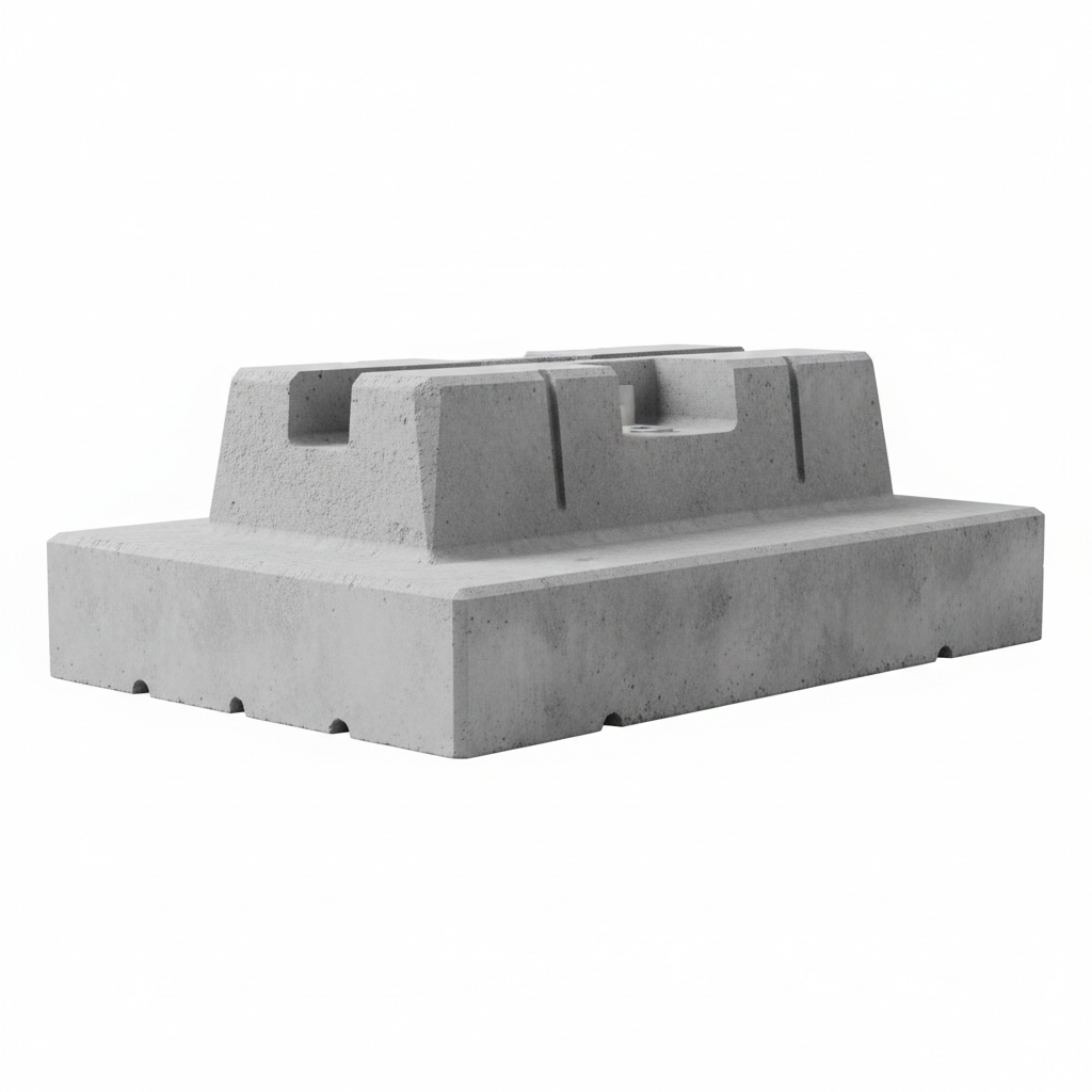 Plot béton pour conteneur - vue en angle