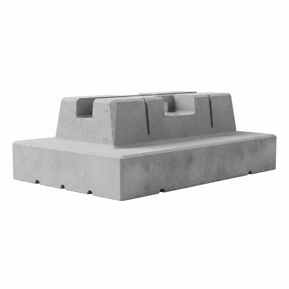 Plot béton pour conteneur - vue en angle