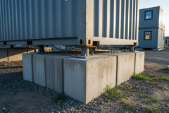 Plot béton - installation sous conteneur