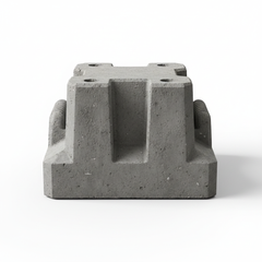 Plot béton pour conteneur - vue de face