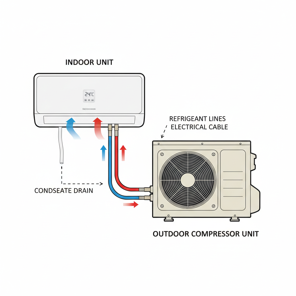 Climatiseur mini-split - système complet