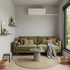 Climatiseur mini-split installé dans une tiny house