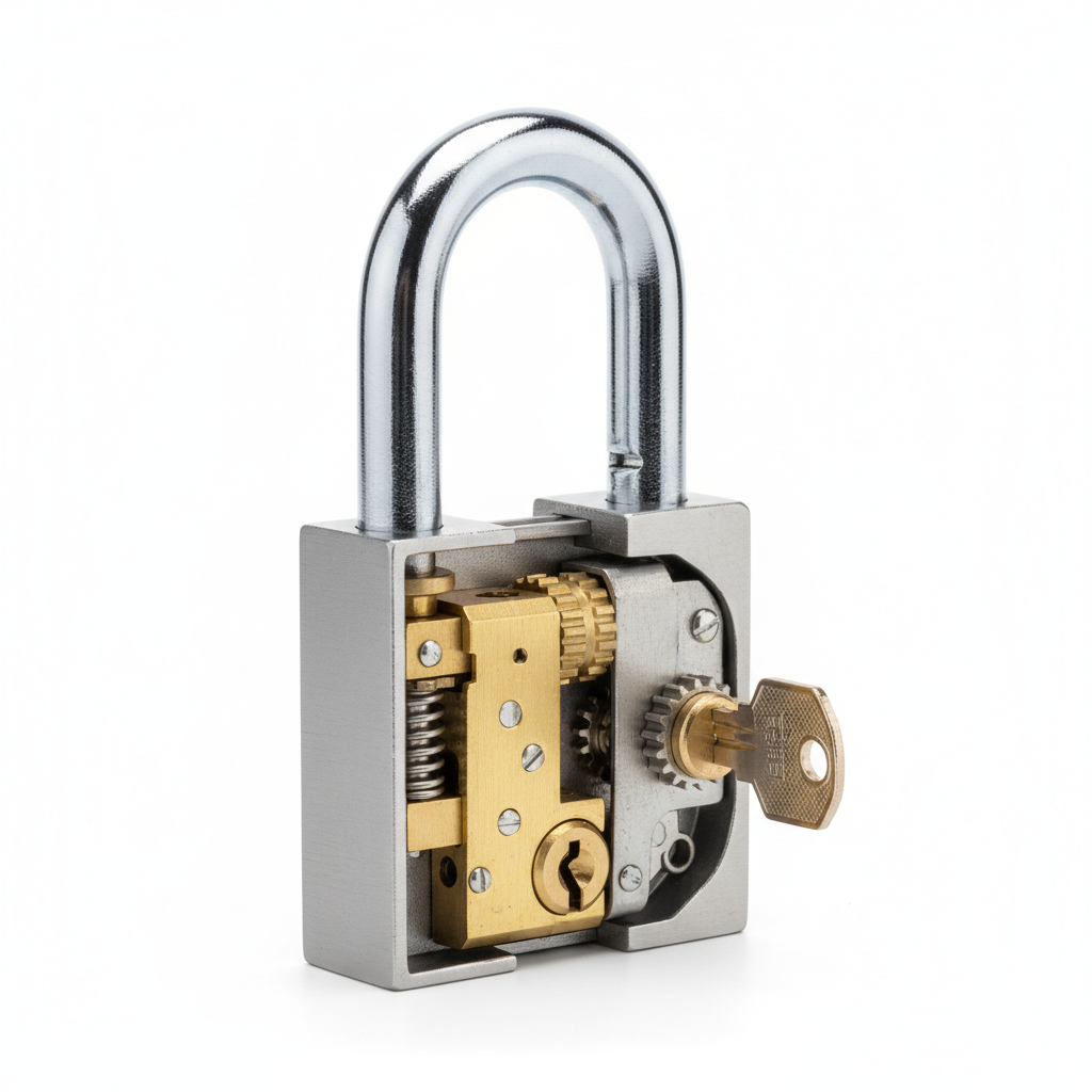 Cadenas de sécurité pour conteneur - vue de côté