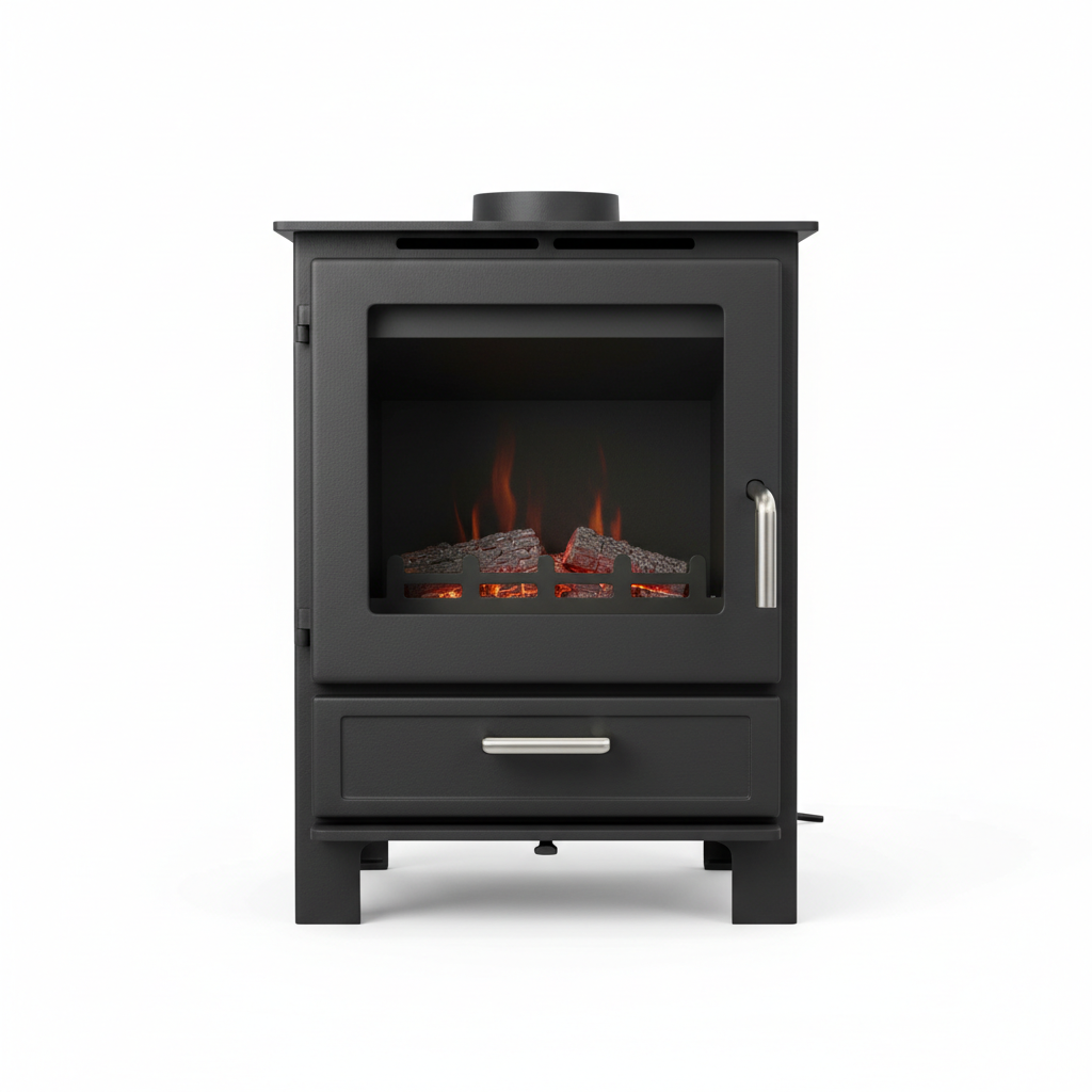 Poêle à bois pour tiny house - vue de face