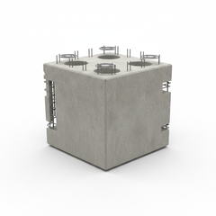 Plot béton pour conteneur - vue en angle