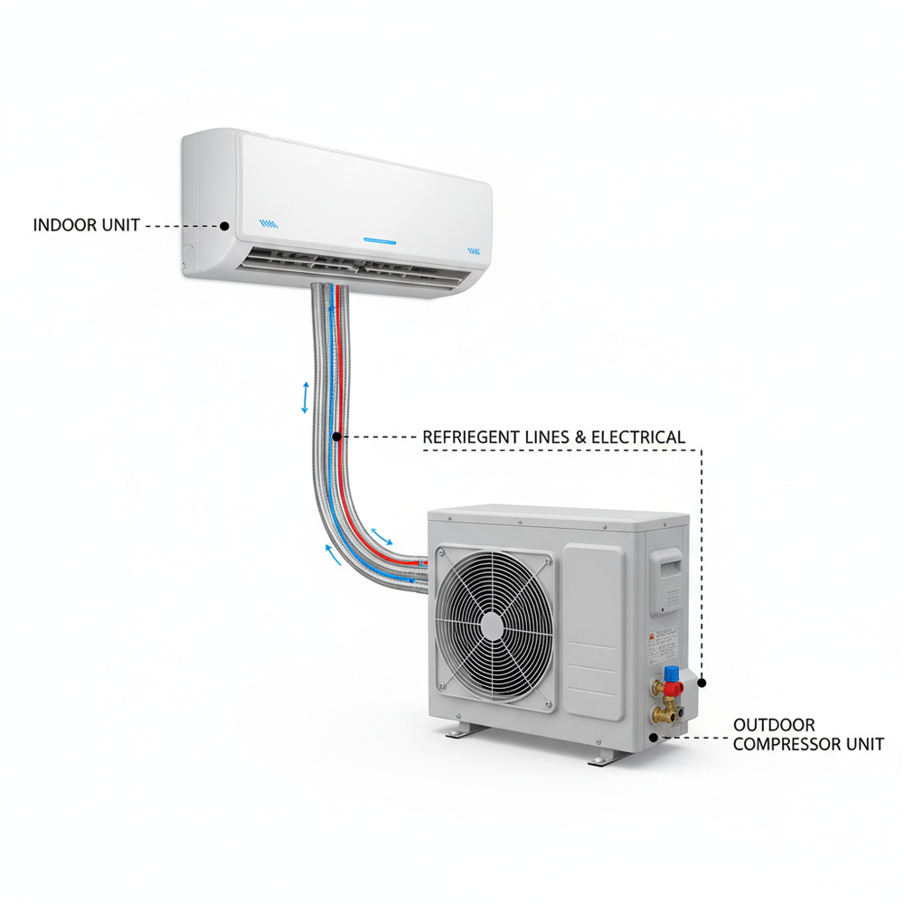 Climatiseur mini-split - système complet