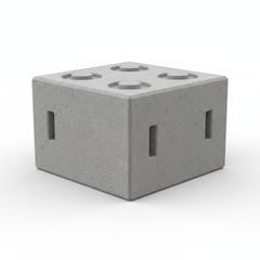 Plot béton pour conteneur - vue de face