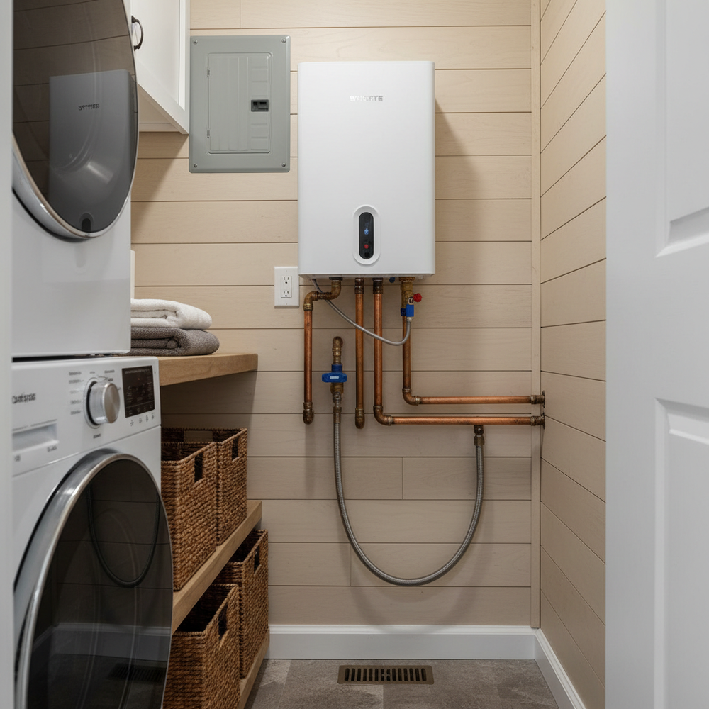 Chauffe-eau installé dans une tiny house