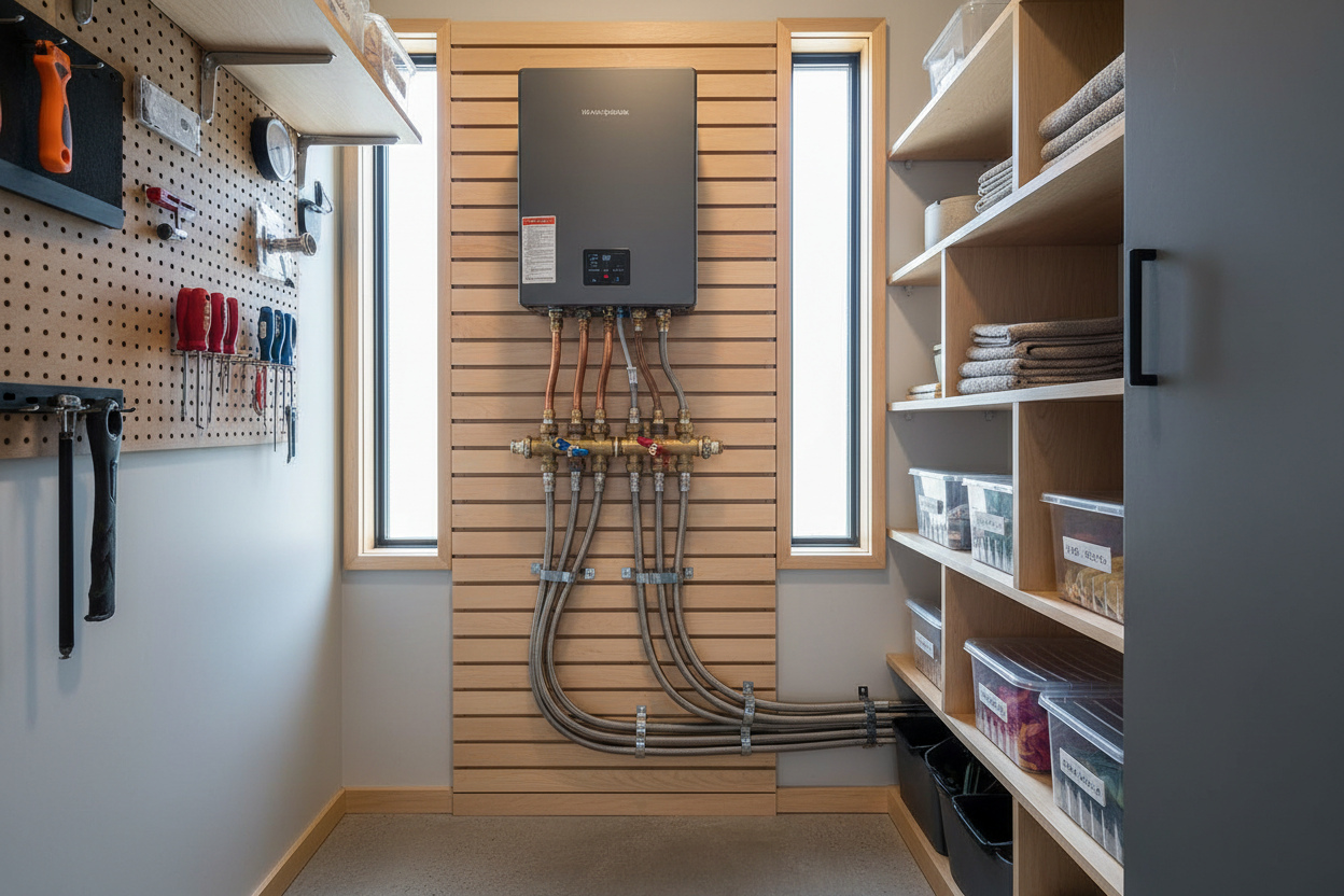 Chauffe-eau installé dans une tiny house