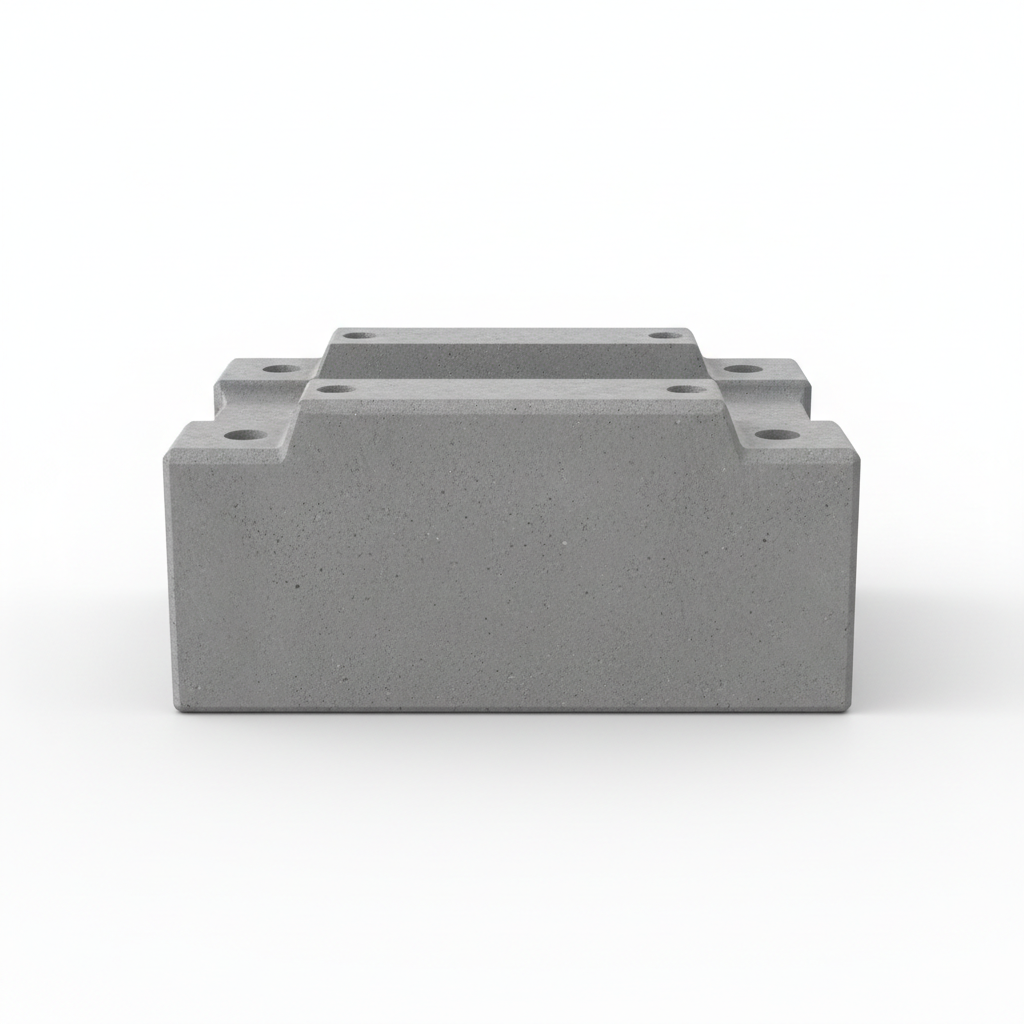 Plot béton pour conteneur - vue de face