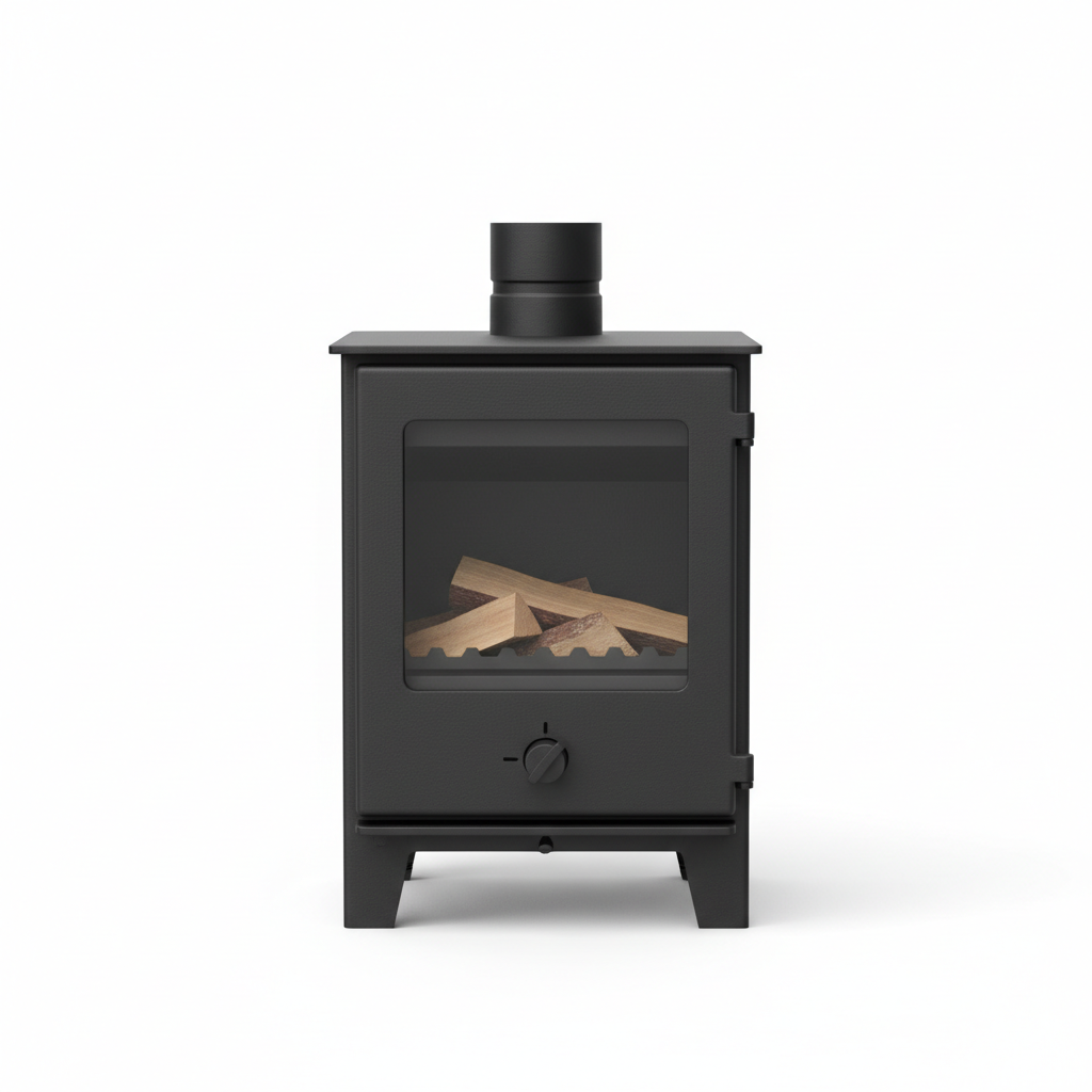 Poêle à bois pour tiny house - vue de face