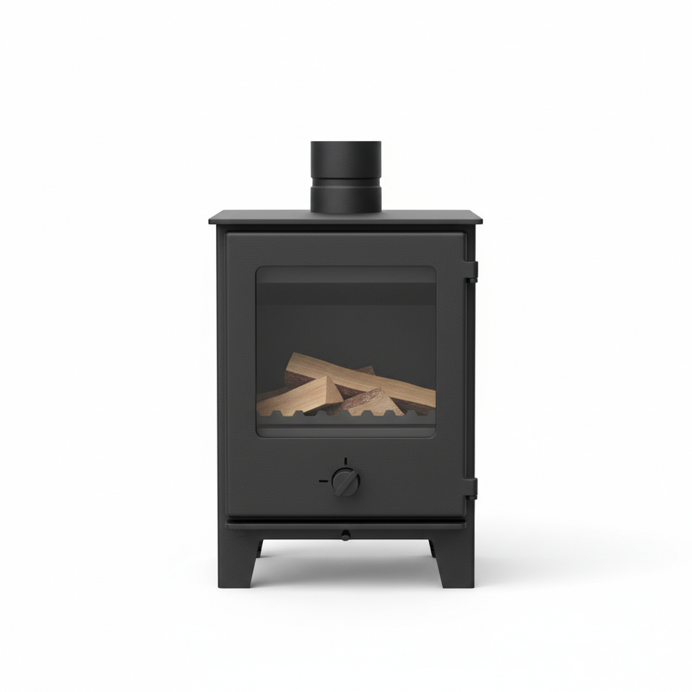 Poêle à bois pour tiny house - vue de face