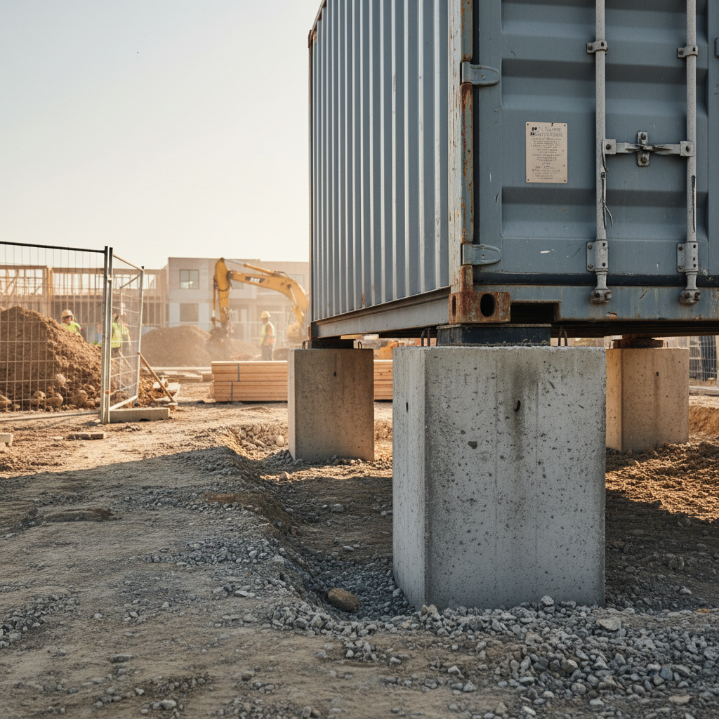 Plot béton - installation sous conteneur
