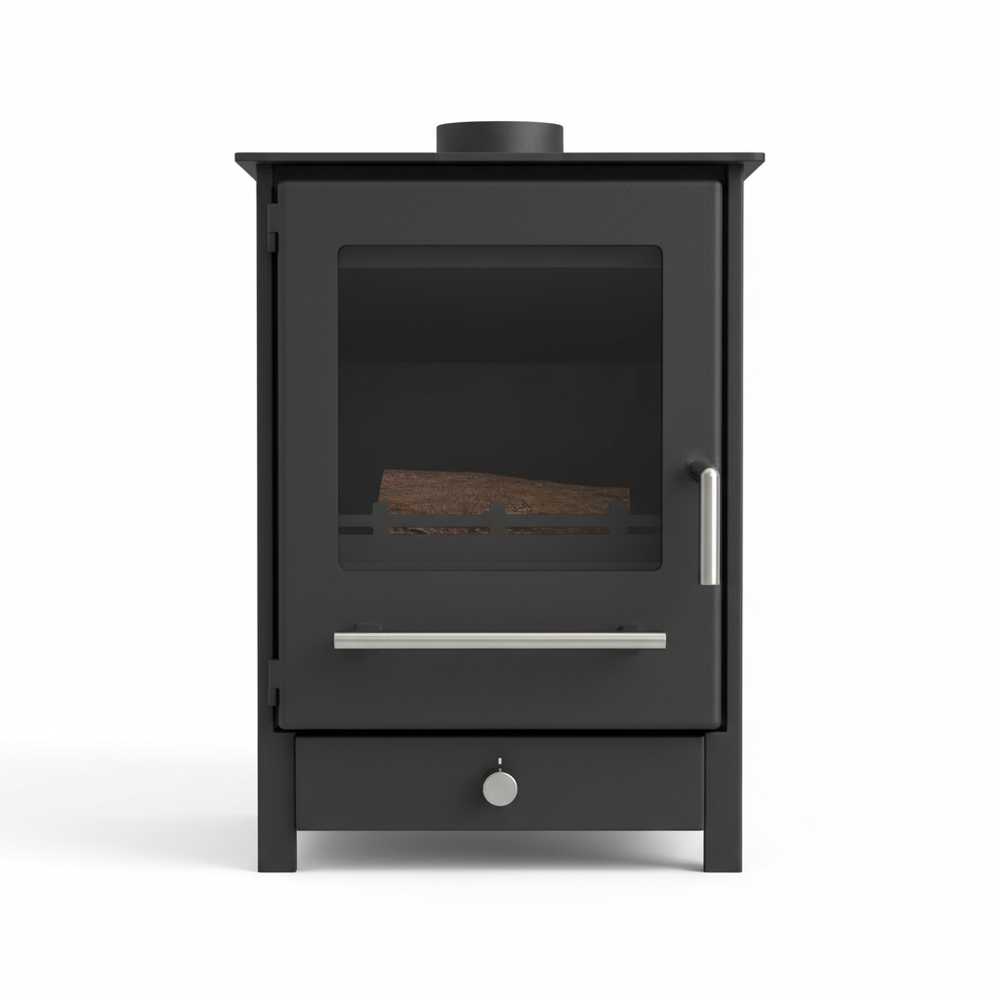 Poêle à bois pour tiny house - vue de face