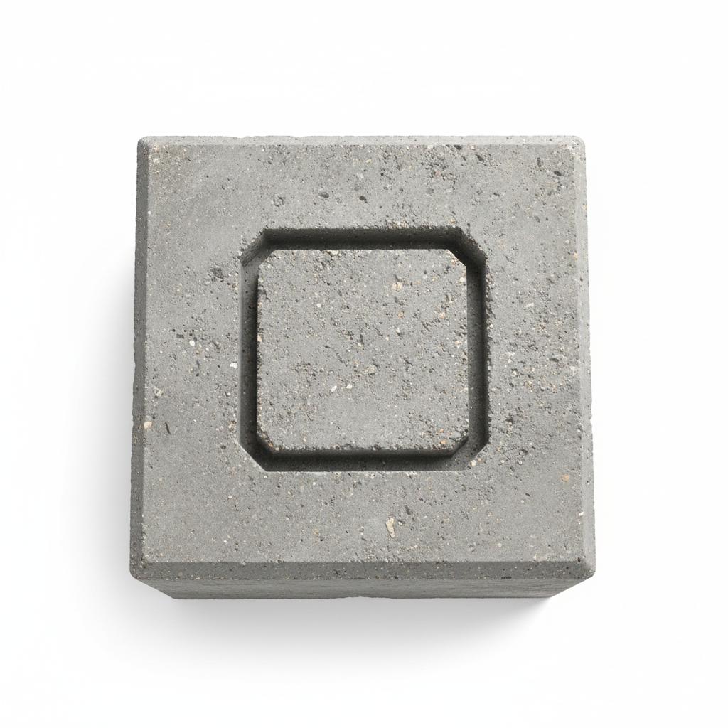 Plot béton pour conteneur - vue du dessus